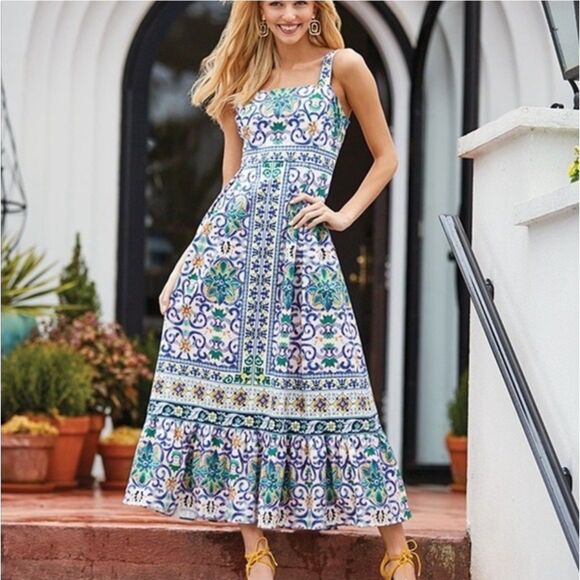 ANTONIO MELANI Dresses & Skirts - Antonio Melani Paige Maxi Dress in Mosaic Promenade NWT Size 6